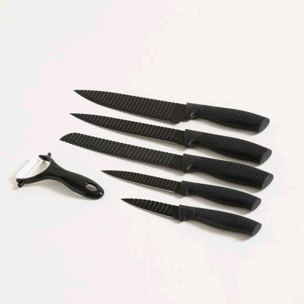 Set x5 cuchillos acanalados + pela papas - OBED Home & Deco San Rafael