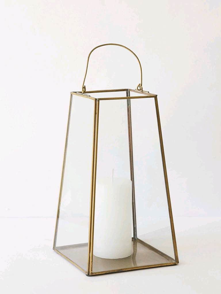 Fanal Metal dorado - OBED Home & Deco San Rafael