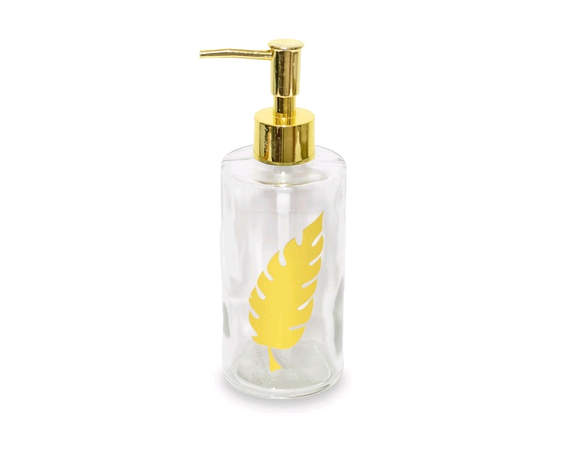 Dispenser de Vidrio Golden Leaf (c) - OBED Home & Deco San Rafael