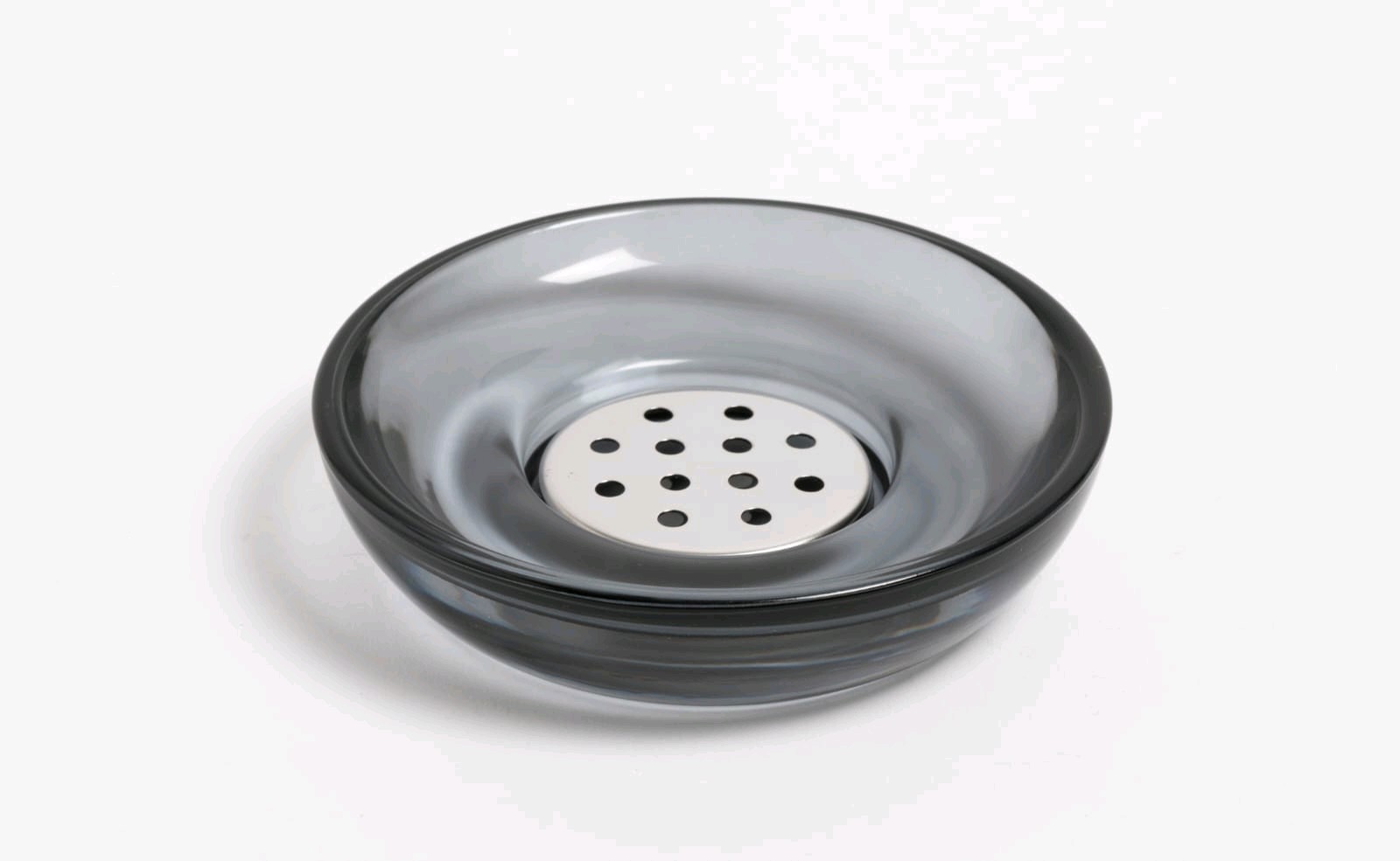Jabonera de Vidrio y Silver Humo - OBED Home & Deco San Rafael